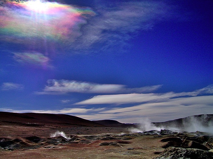 Geyser, sud de la Bolivie, 5000 mètres d'altitude